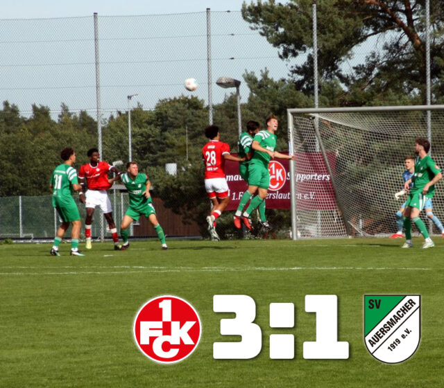 1.FC Kaiserslautern II – SV Auersmacher 3:1 (1:1)