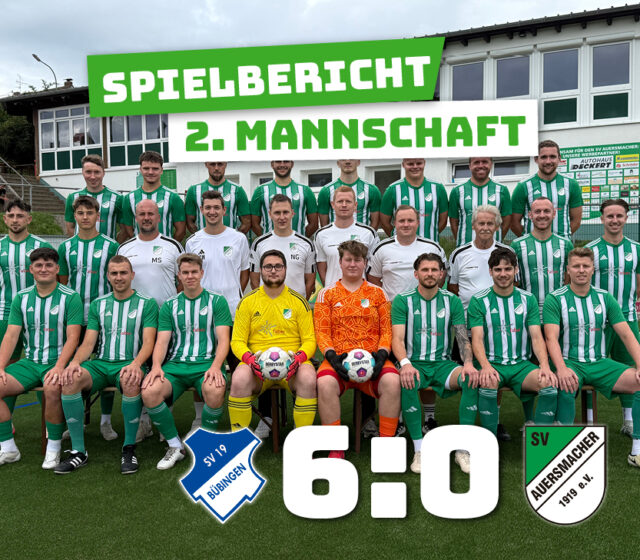 SV 19 Bübingen – SV Auersmacher U23 6:0 (3:0)