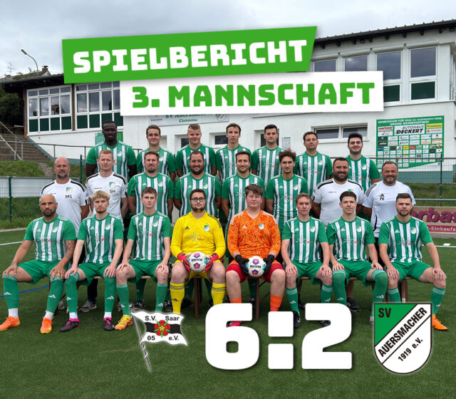 SV Saar 05 Saarbrücken Jugend U23 – SV Auersmacher Dritt 6:2 (2:1)